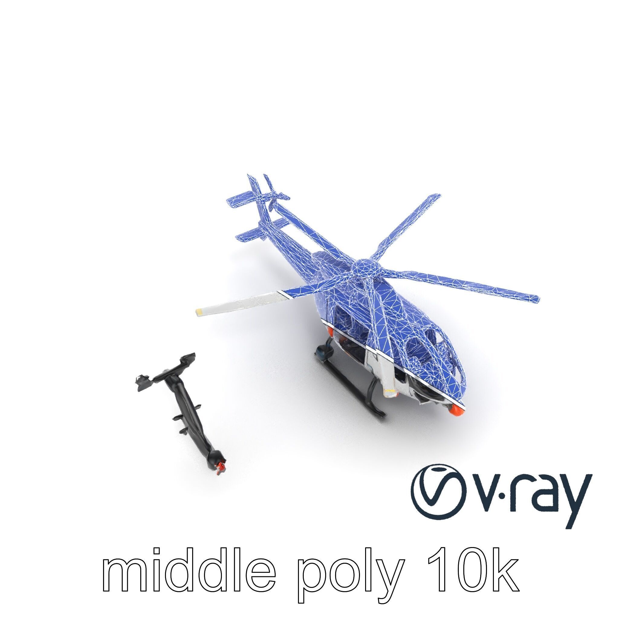 FrostBite Arctic Rescue Helicopter model pack Low-poly 3D model_29