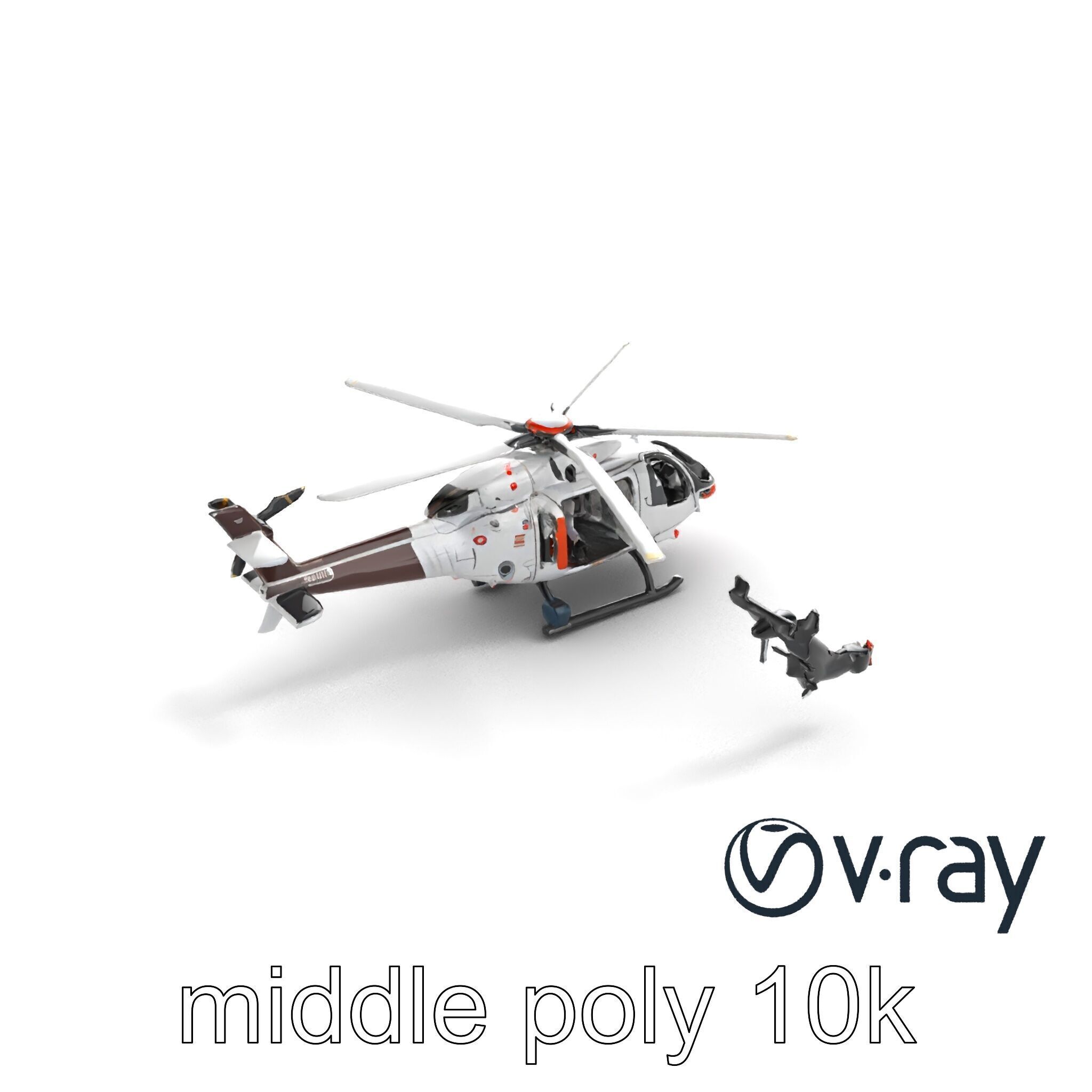FrostBite Arctic Rescue Helicopter model pack Low-poly 3D model_9