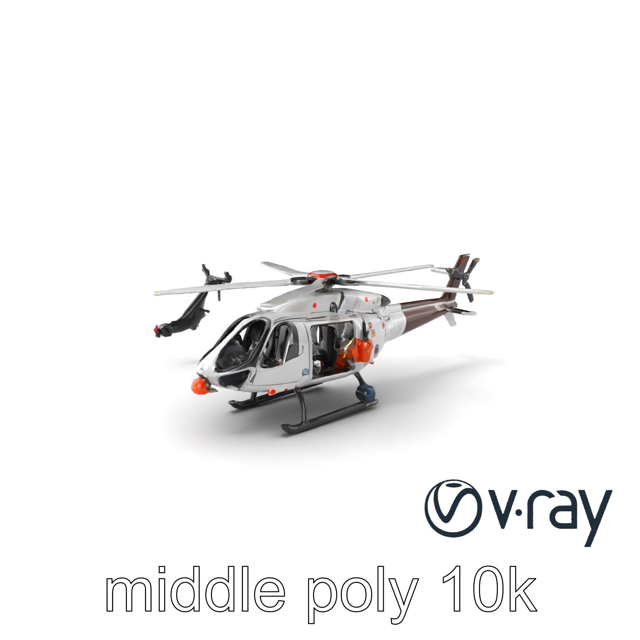 FrostBite Arctic Rescue Helicopter model pack Low-poly 3D model_3