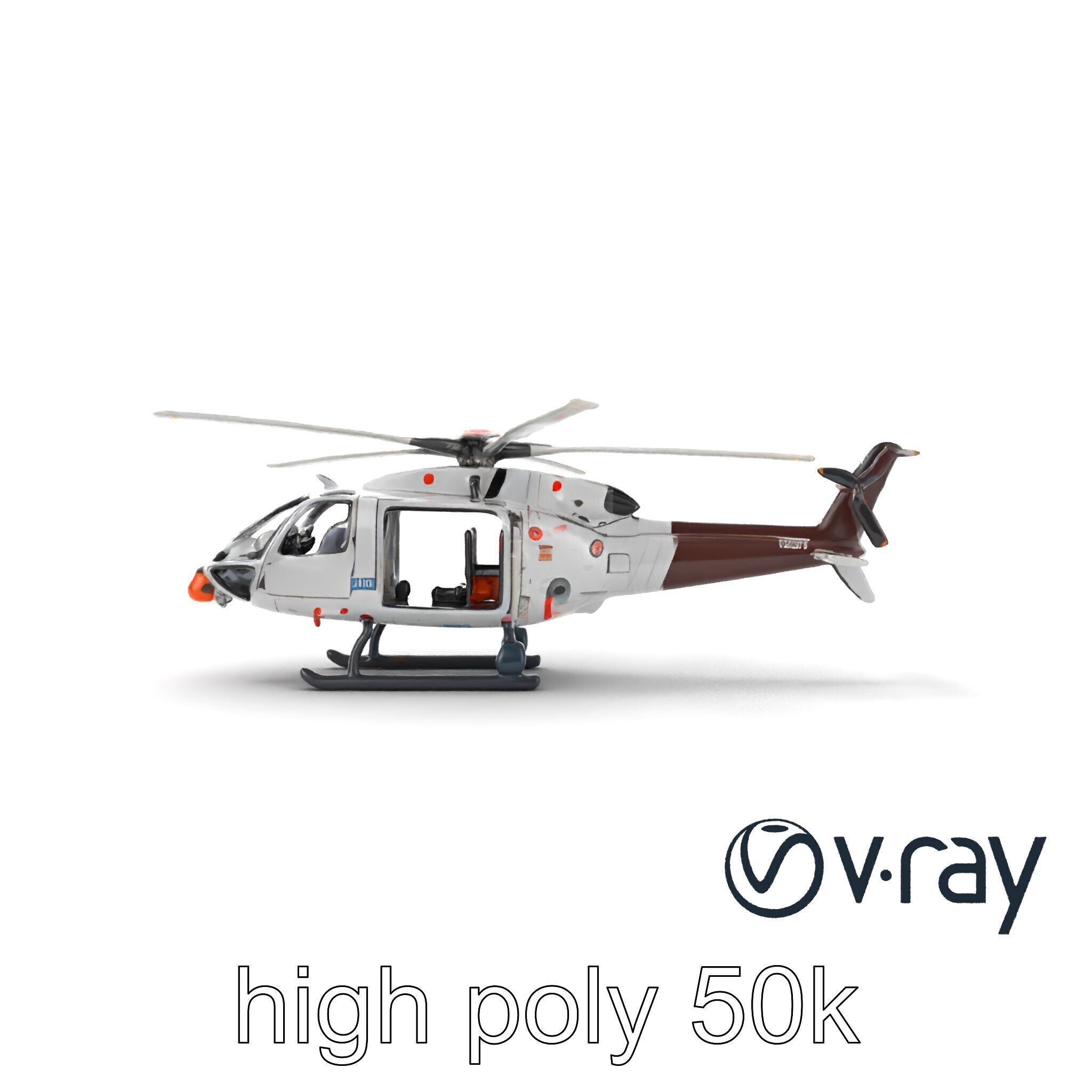 FrostBite Arctic Rescue Helicopter model pack Low-poly 3D model_22