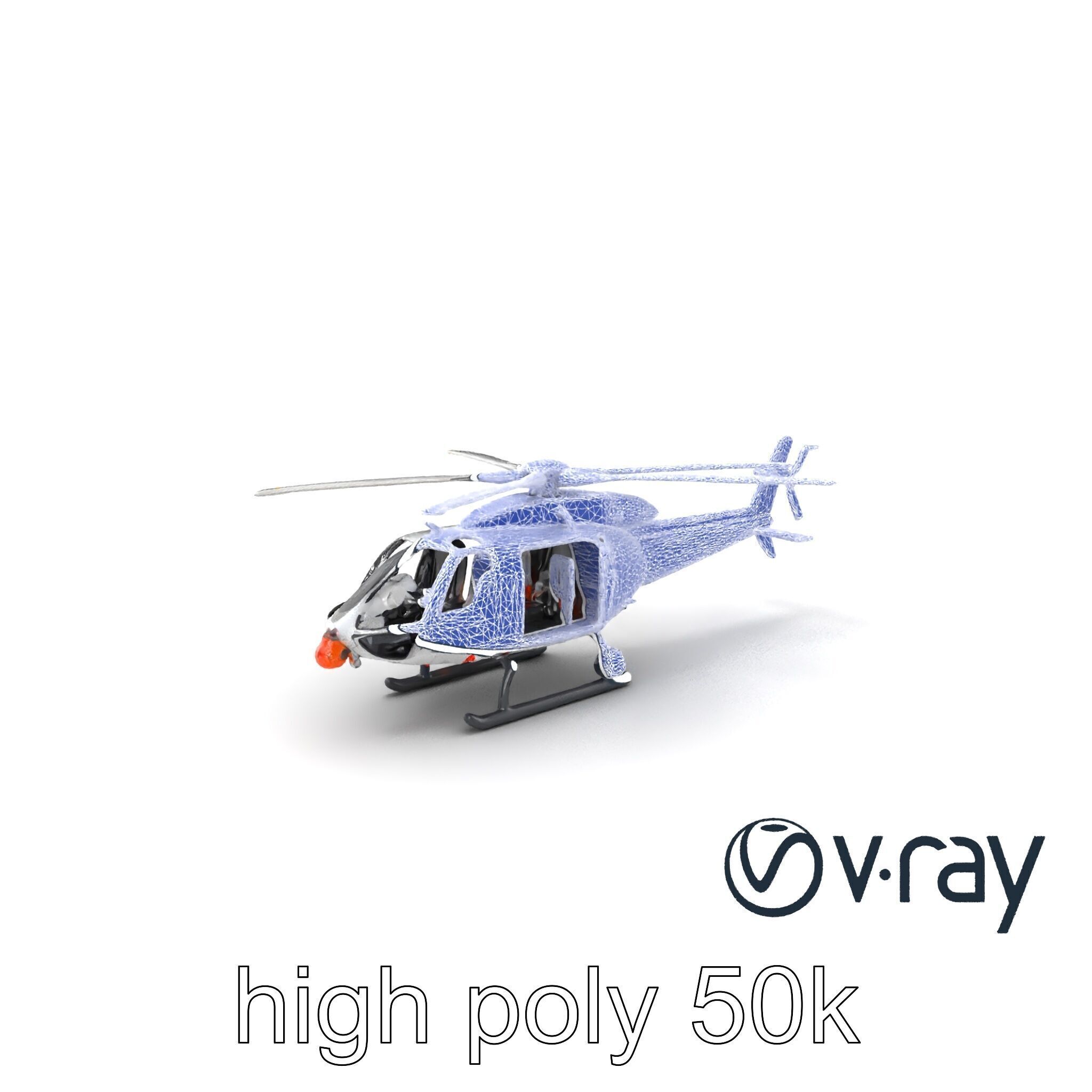 FrostBite Arctic Rescue Helicopter model pack Low-poly 3D model_8