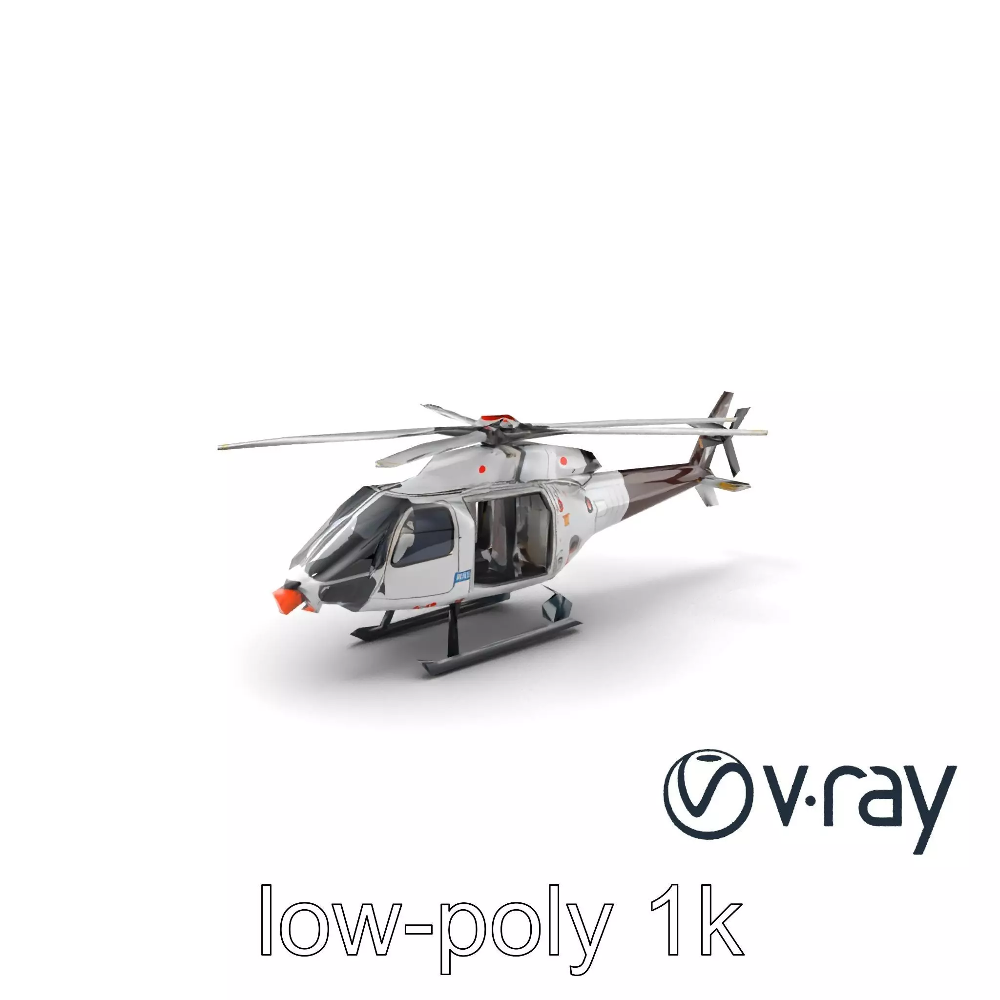 FrostBite Arctic Rescue Helicopter model pack Low-poly 3D model_0