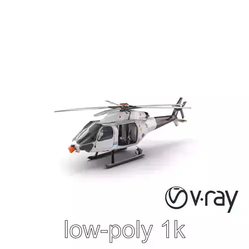 FrostBite Arctic Rescue Helicopter model pack Low-poly 3D model