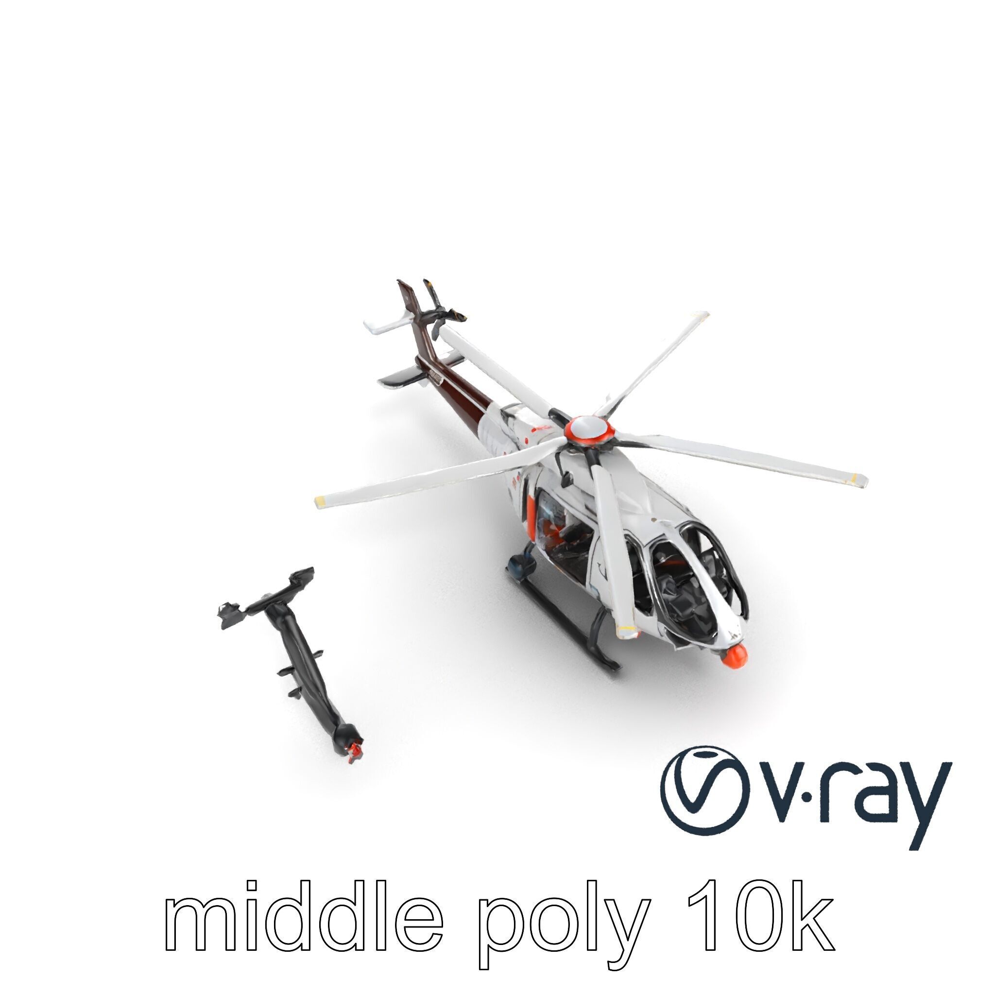 FrostBite Arctic Rescue Helicopter model pack Low-poly 3D model_31