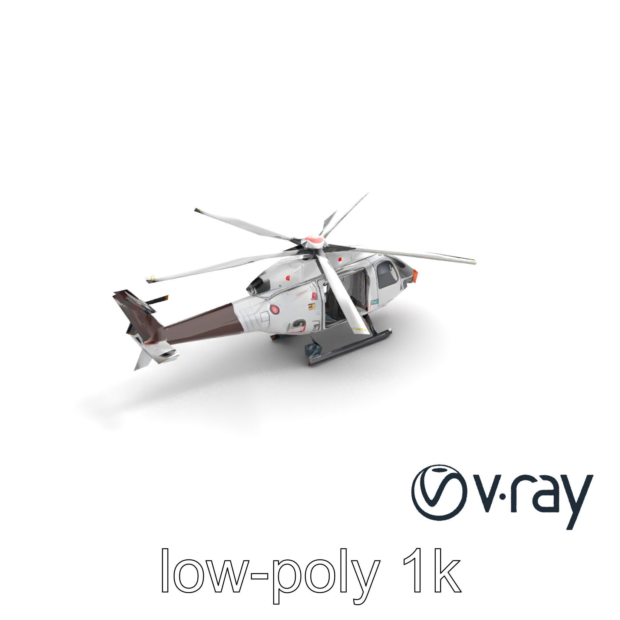FrostBite Arctic Rescue Helicopter model pack Low-poly 3D model_10