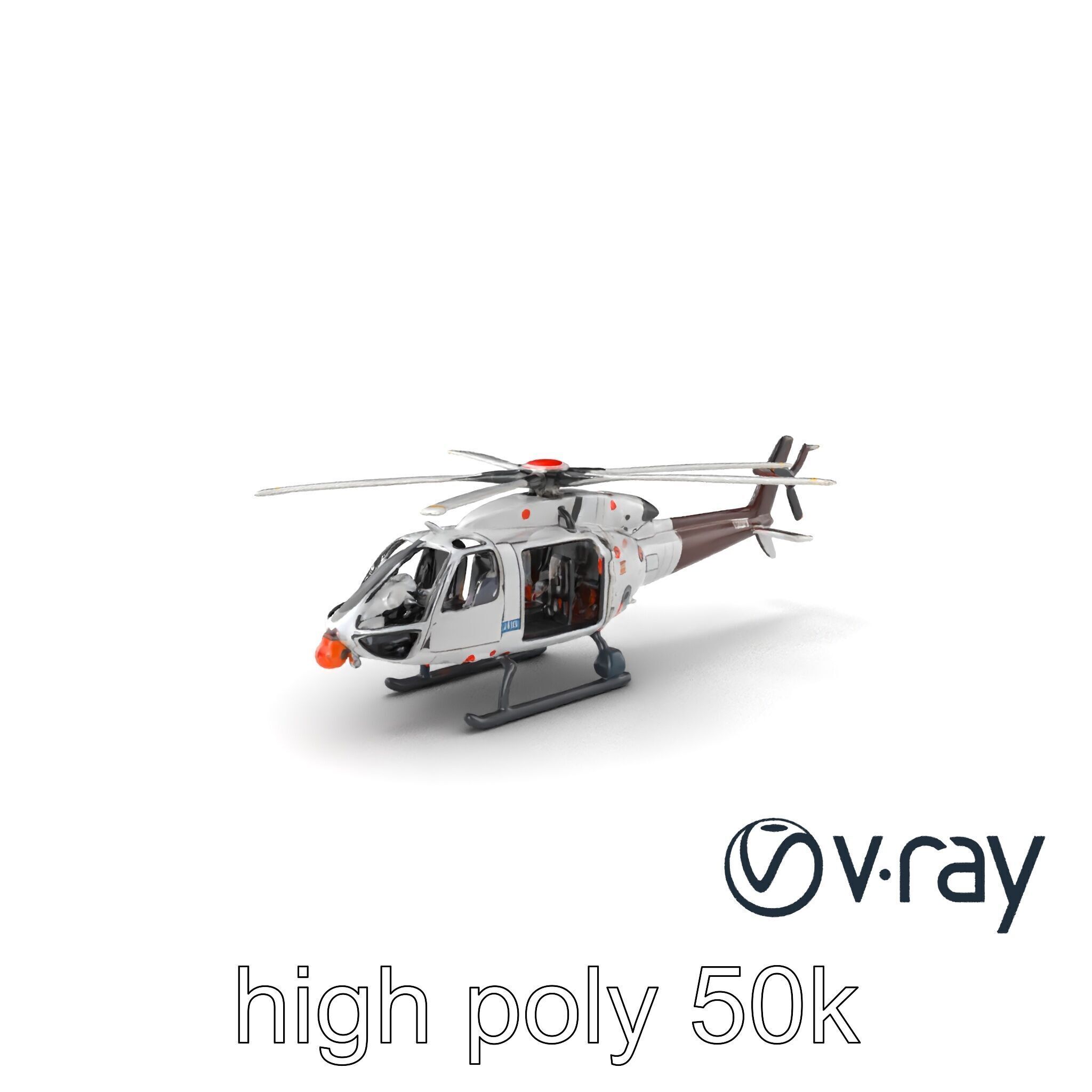 FrostBite Arctic Rescue Helicopter model pack Low-poly 3D model_5