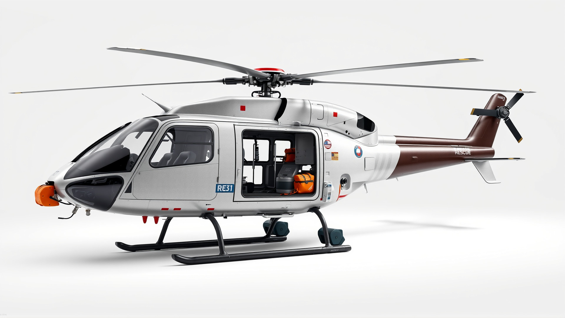 FrostBite Arctic Rescue Helicopter model pack Low-poly 3D model_4