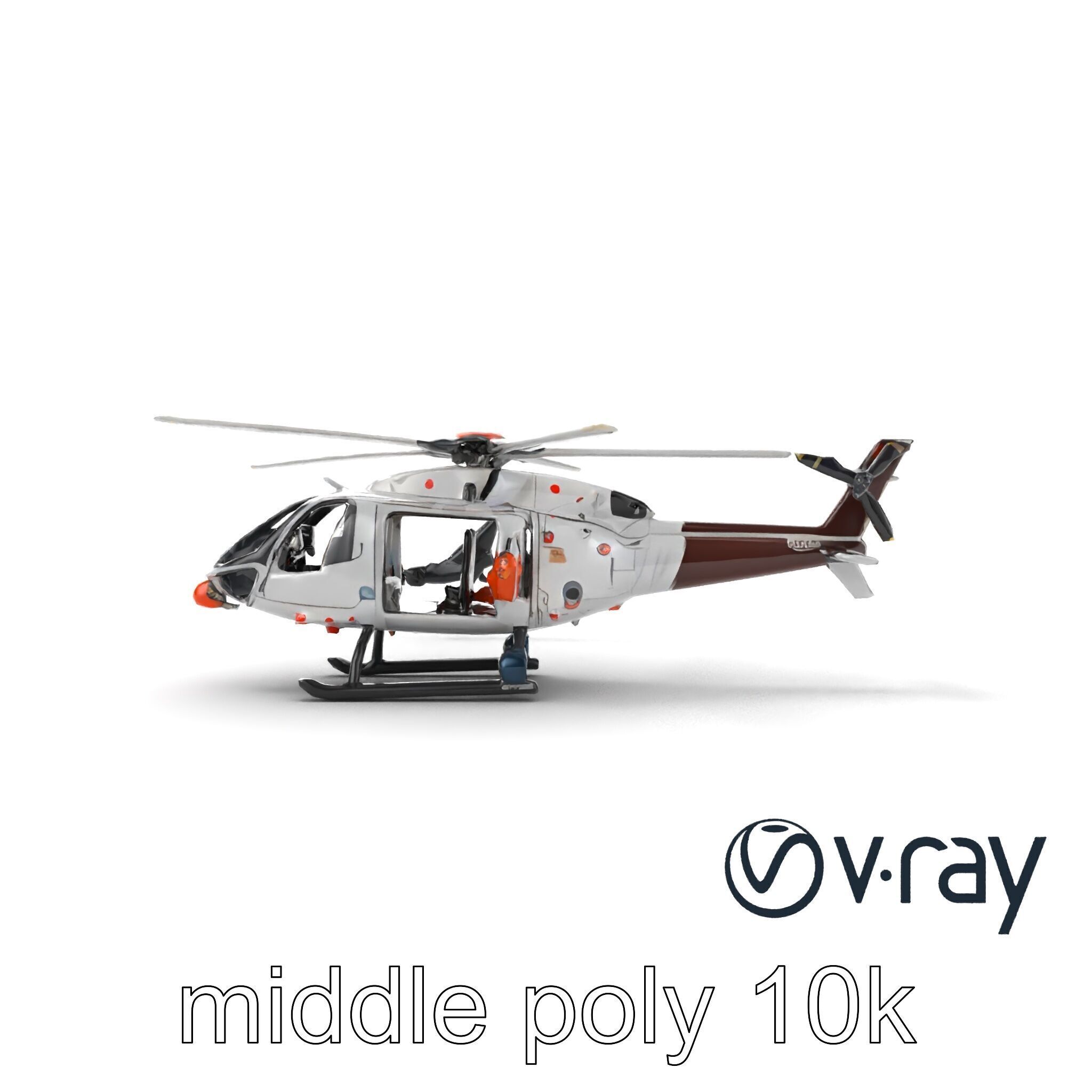 FrostBite Arctic Rescue Helicopter model pack Low-poly 3D model_24