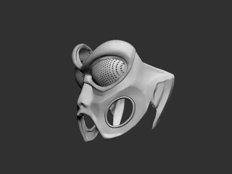 Alien mask 3D print model_0