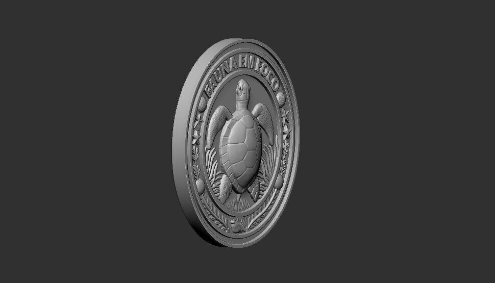Turtle Medal 3D print model_1