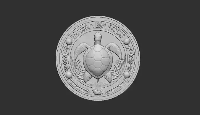 Turtle Medal 3D print model