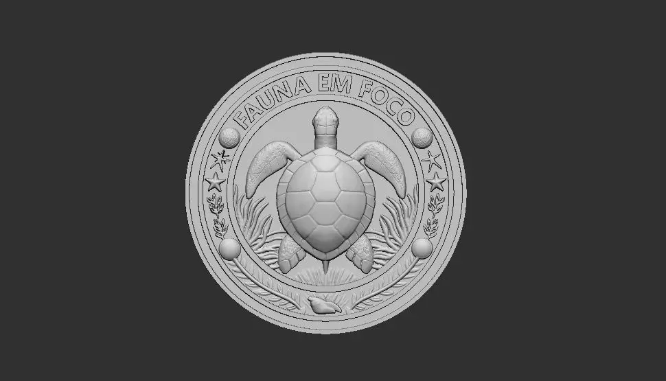 Turtle Medal 3D print model_0