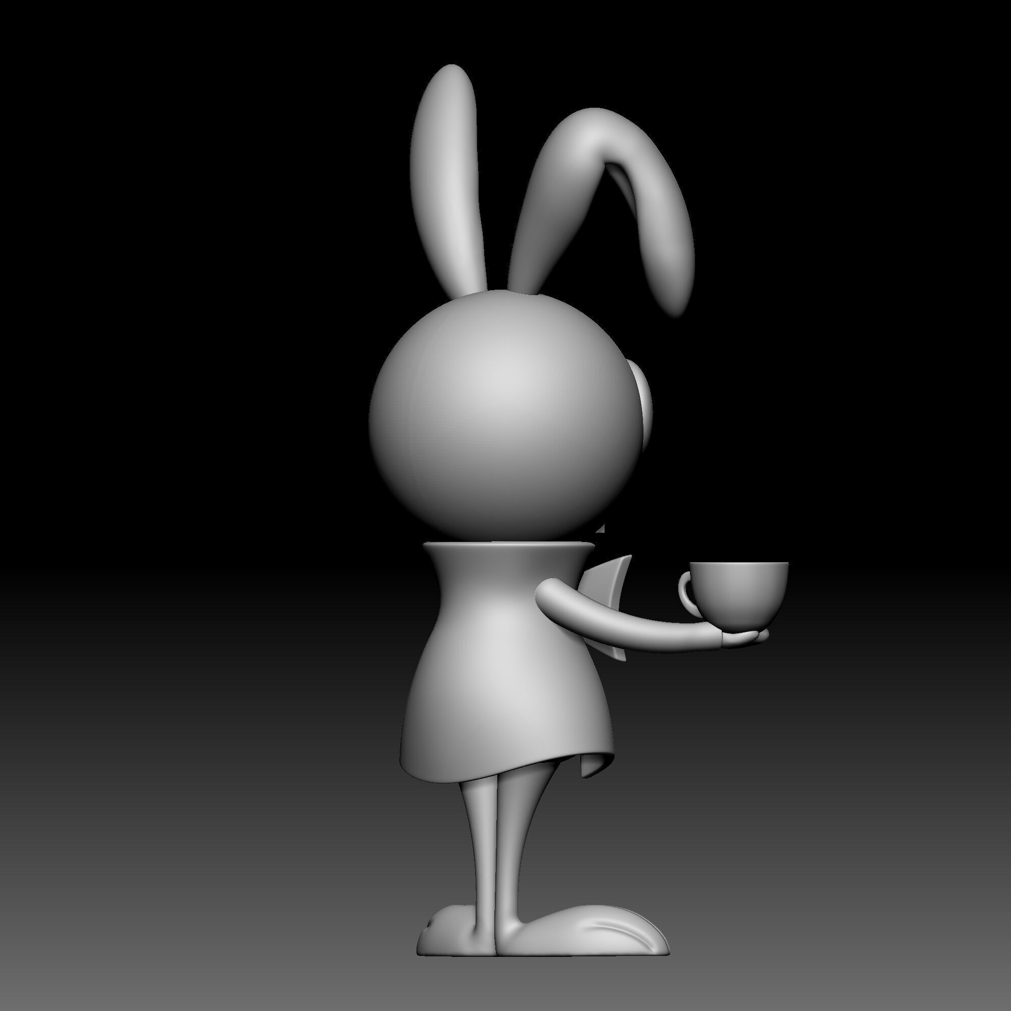 Rabbit - disney - deco - 040 3D print model_5