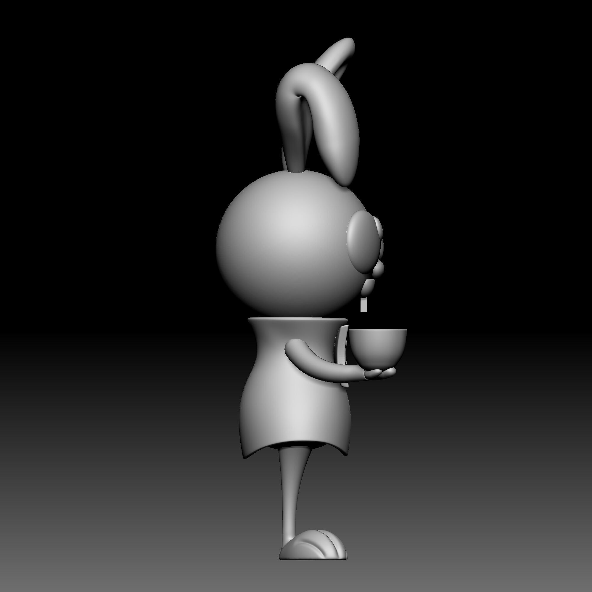 Rabbit - disney - deco - 040 3D print model_6