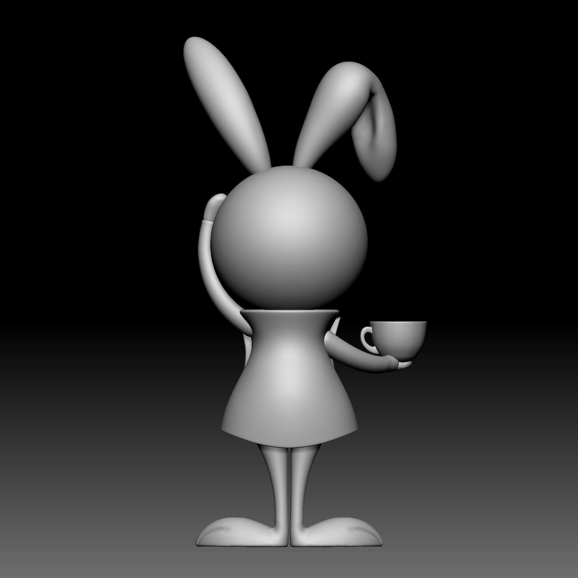 Rabbit - disney - deco - 040 3D print model_4