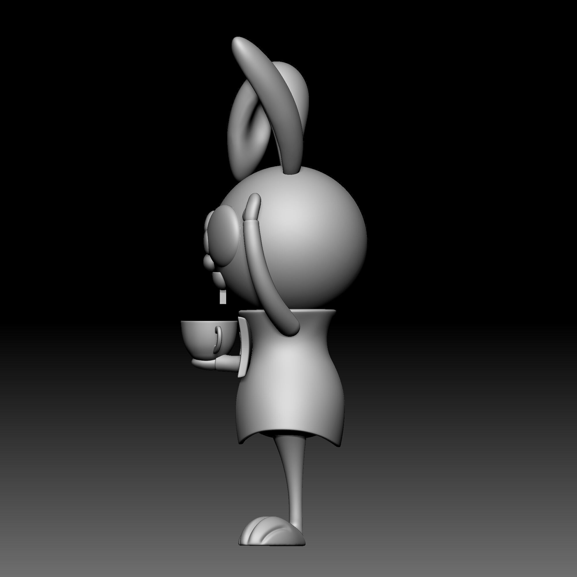 Rabbit - disney - deco - 040 3D print model_2