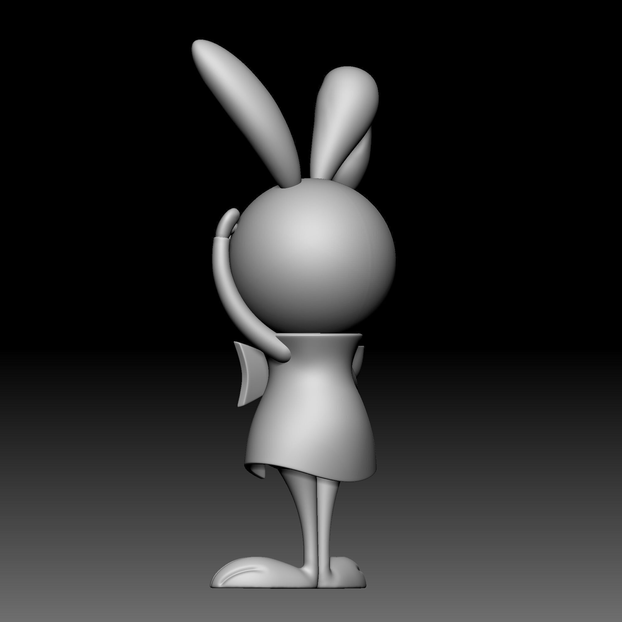 Rabbit - disney - deco - 040 3D print model_3