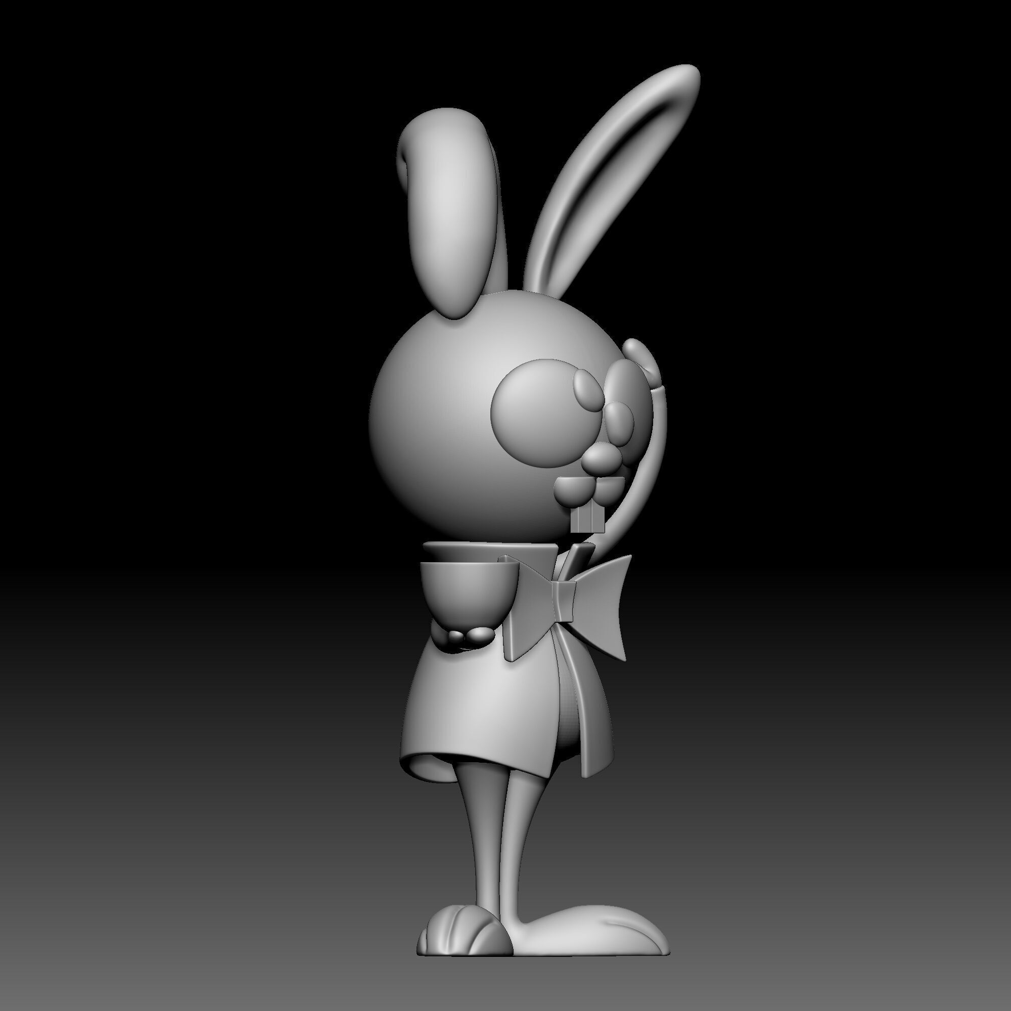 Rabbit - disney - deco - 040 3D print model_7