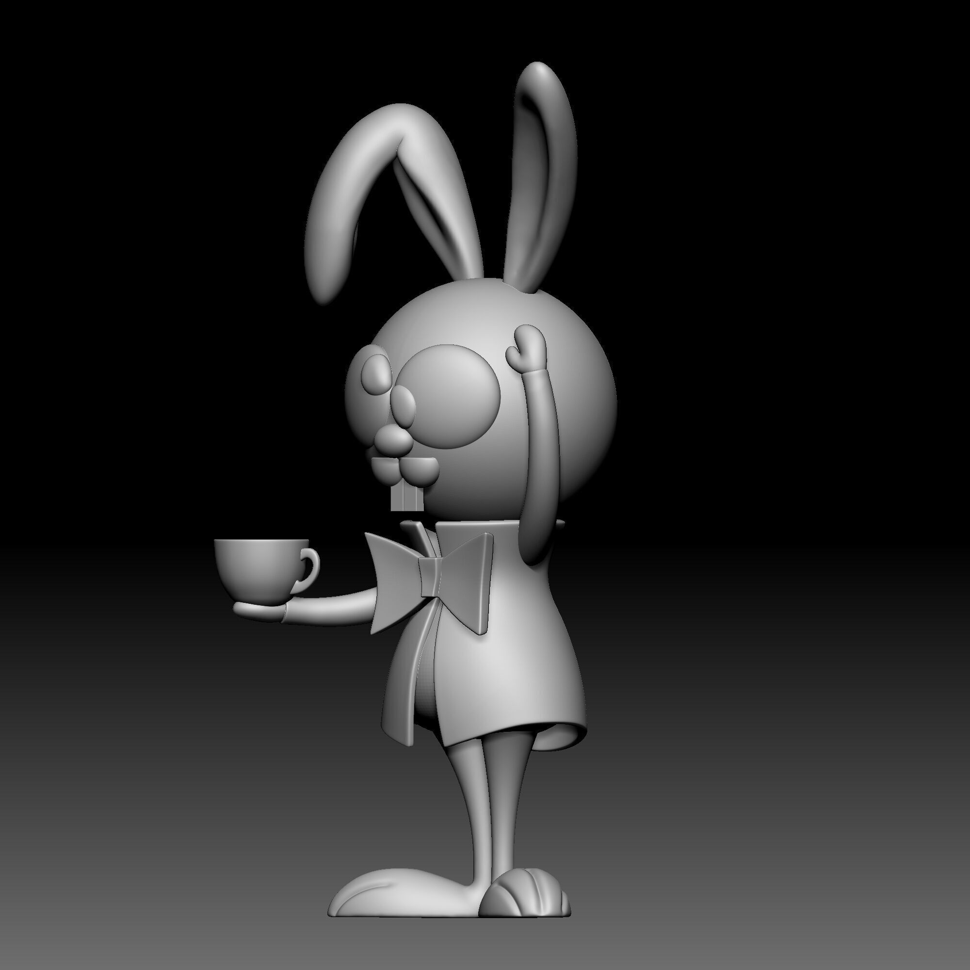 Rabbit - disney - deco - 040 3D print model_1