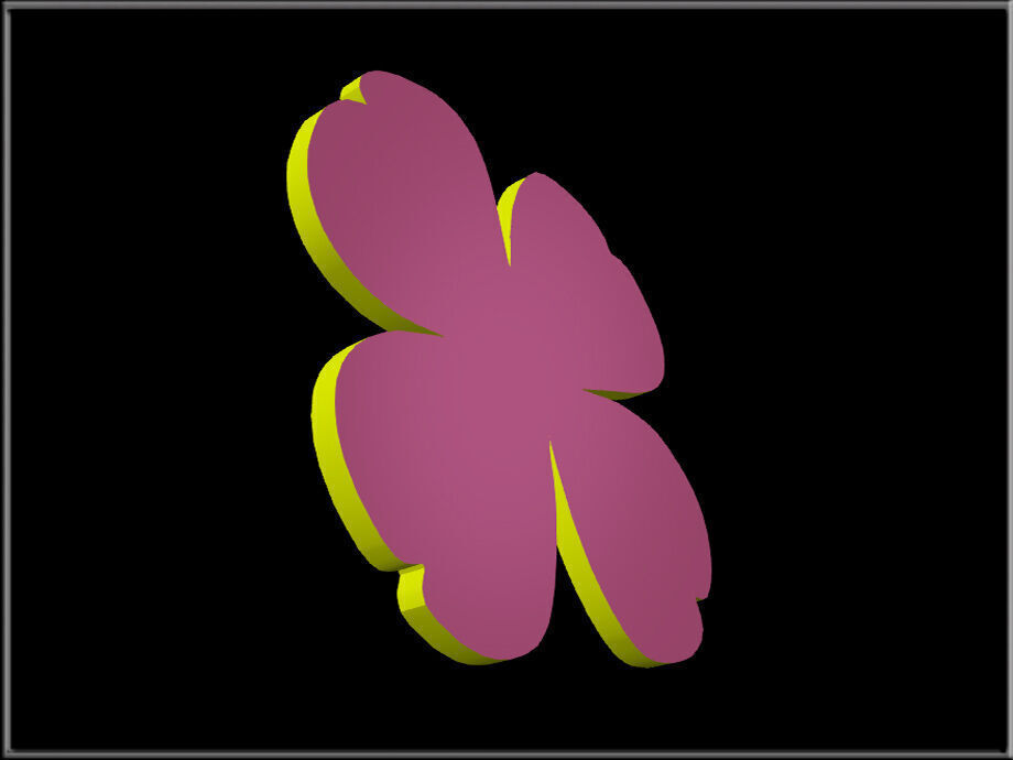 Shamrock Low-poly 3D model_2