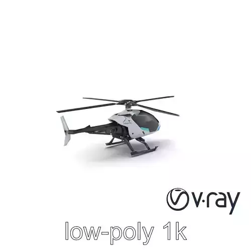 CyberHeli X-7 model pack with neon-blue underglow and AI interface