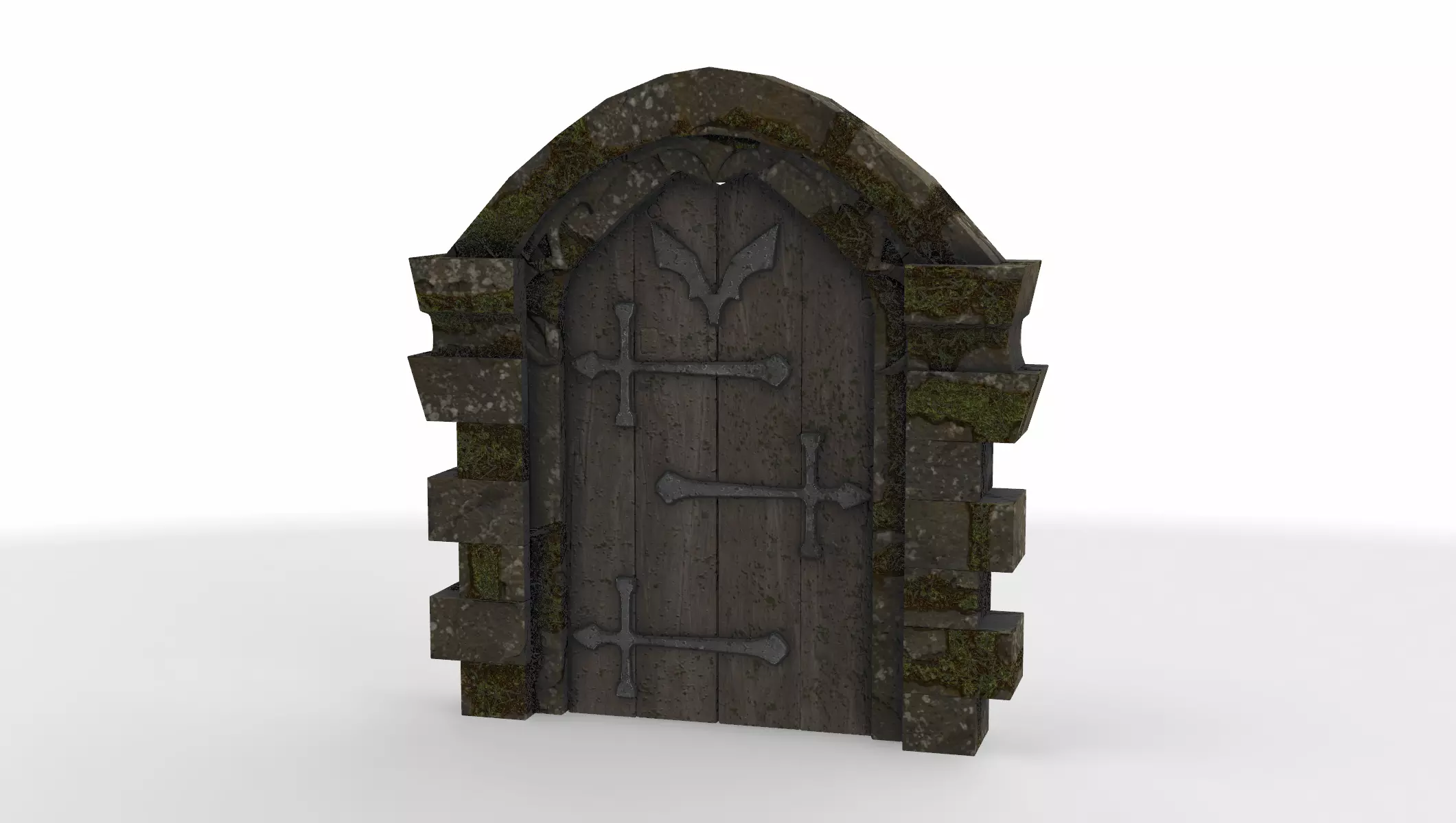 castle sculpted gate 03 3D model_0