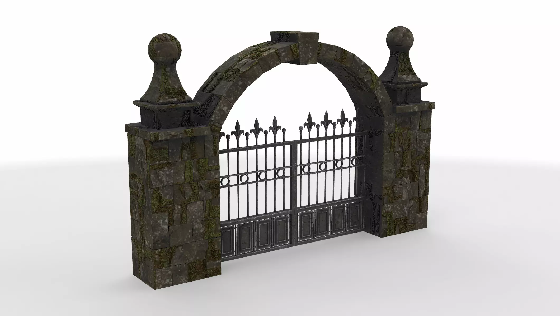 cemetery gateway 3D model_0