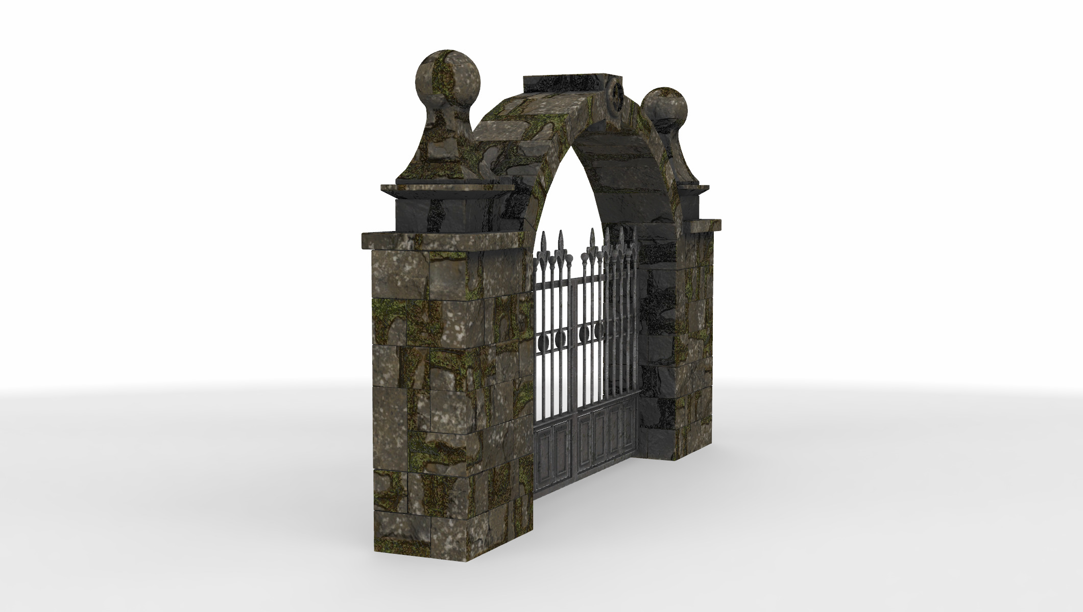 cemetery gateway 3D model_3