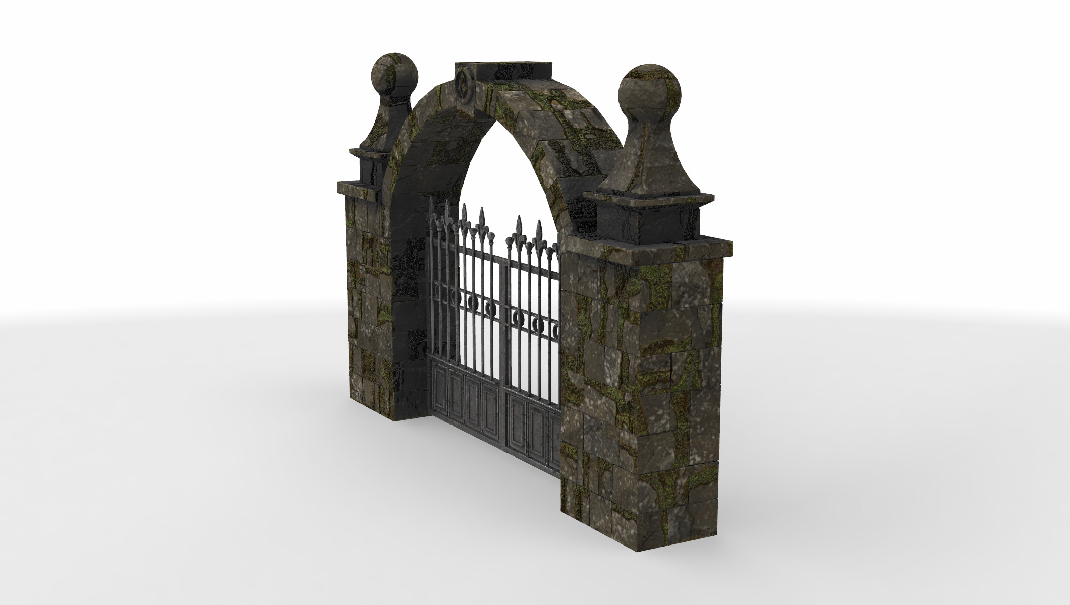 cemetery gateway 3D model_1