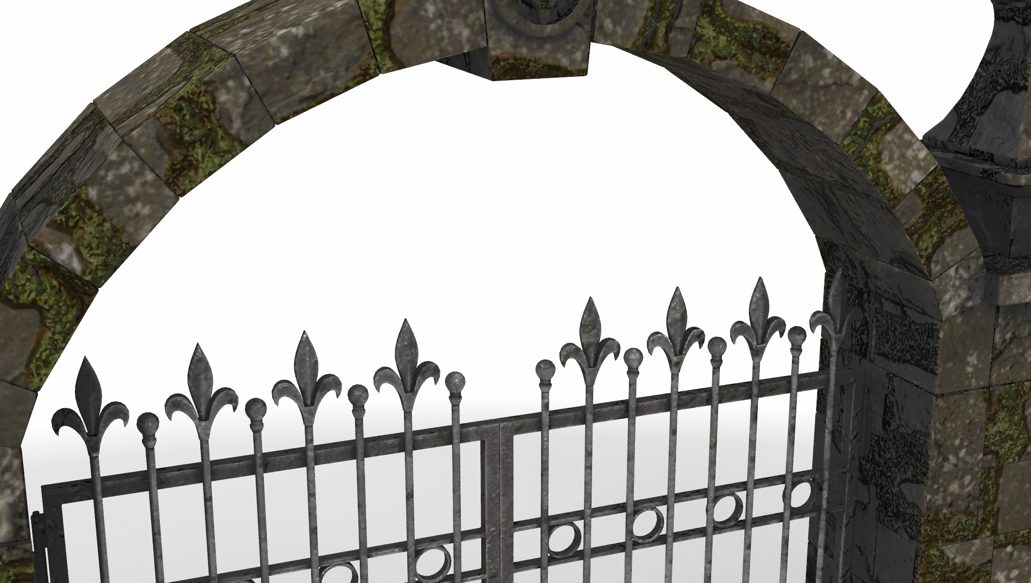 cemetery gateway 3D model_4