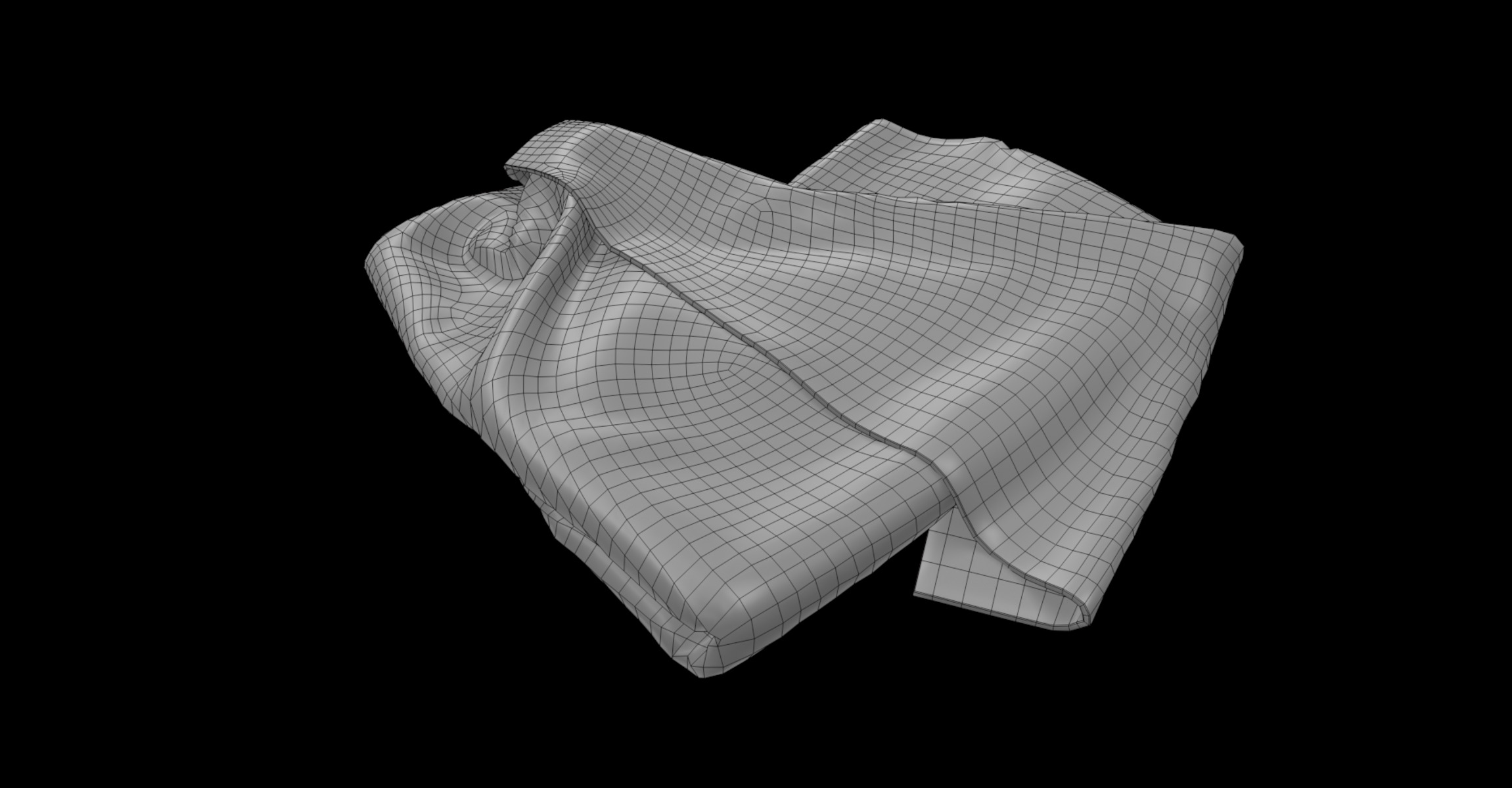 creased tarp 024  3D model_5