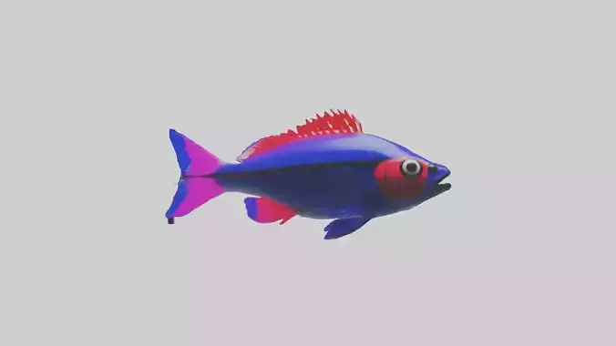Neon Tetra swimming model