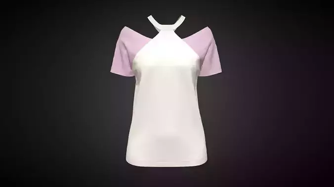Ladies Pink Tops V2 In Low Poly