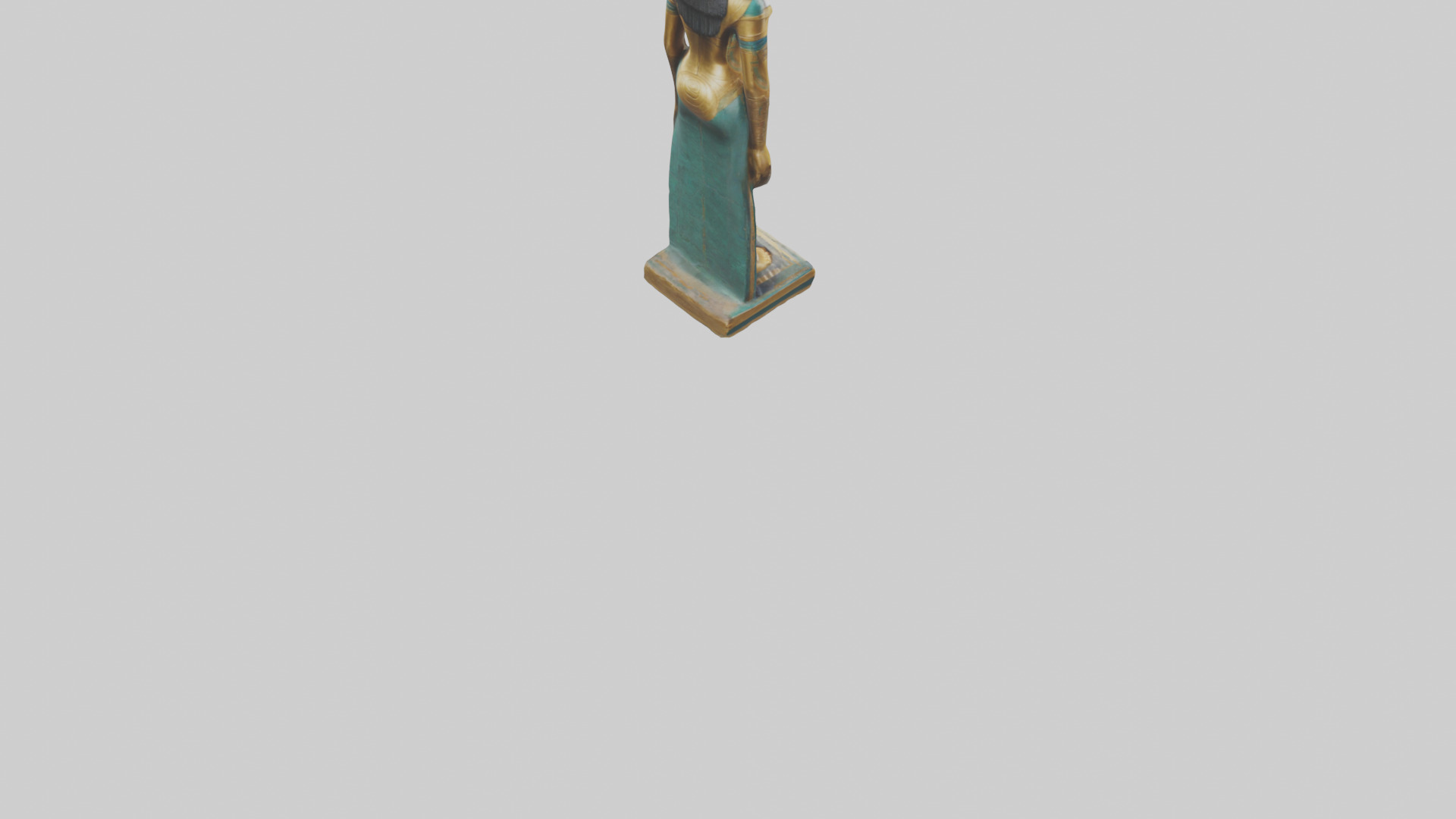 Nephthys statue model Low-poly 3D model_4