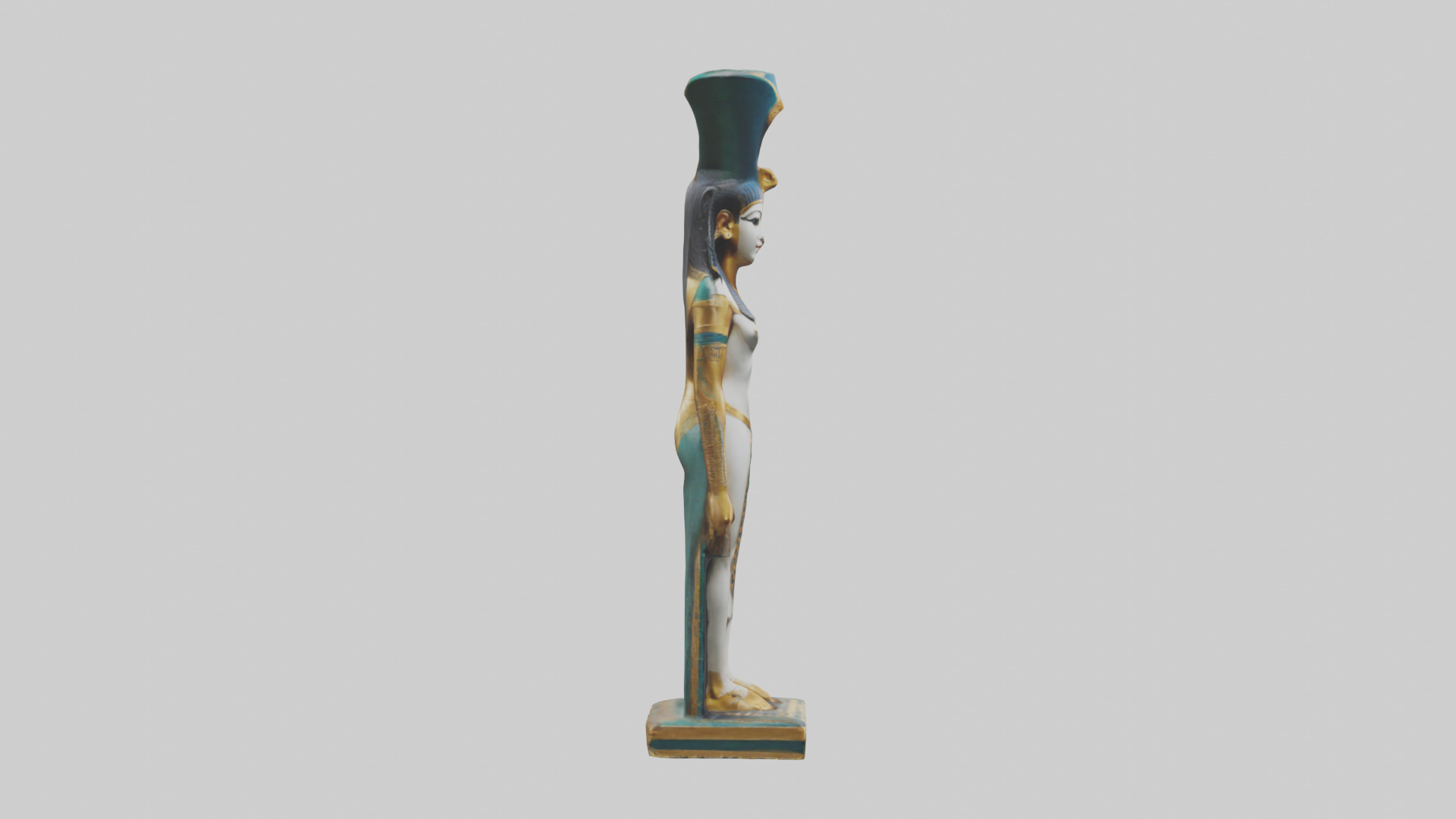 Nephthys statue model Low-poly 3D model_13