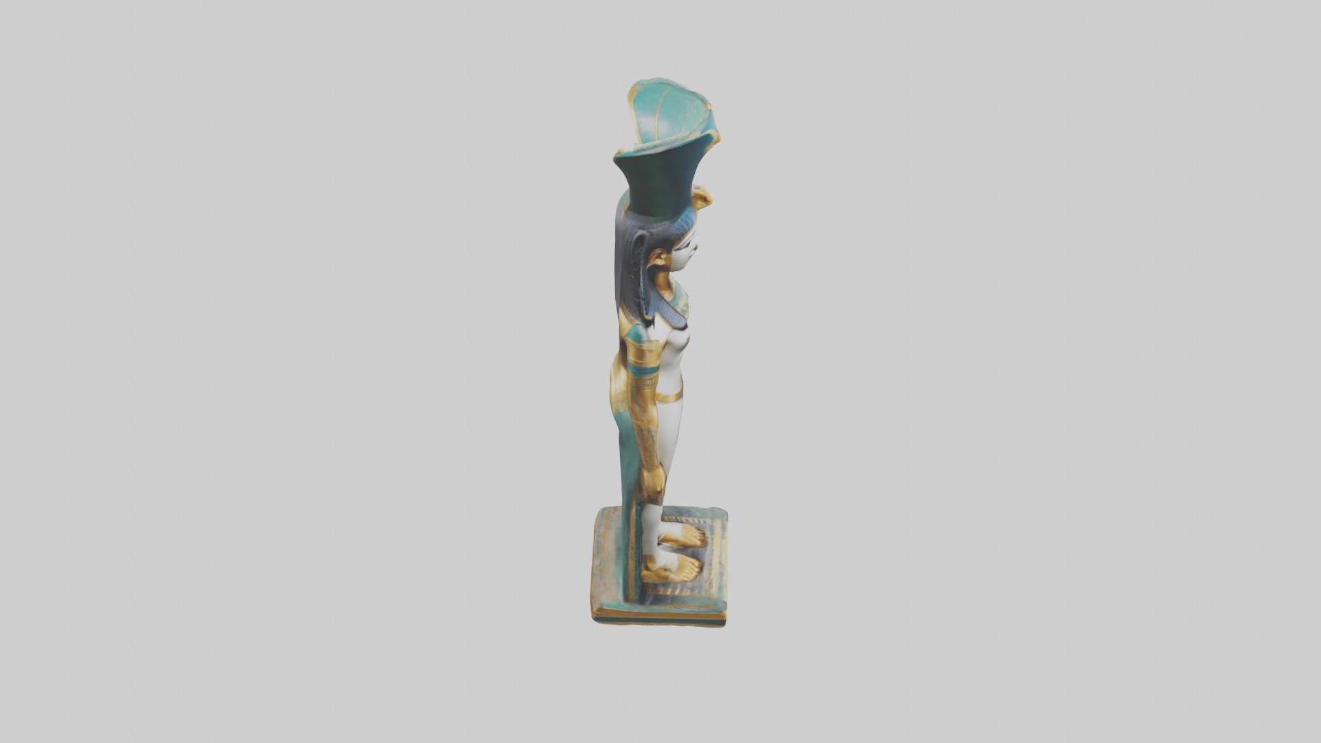 Nephthys statue model Low-poly 3D model_18