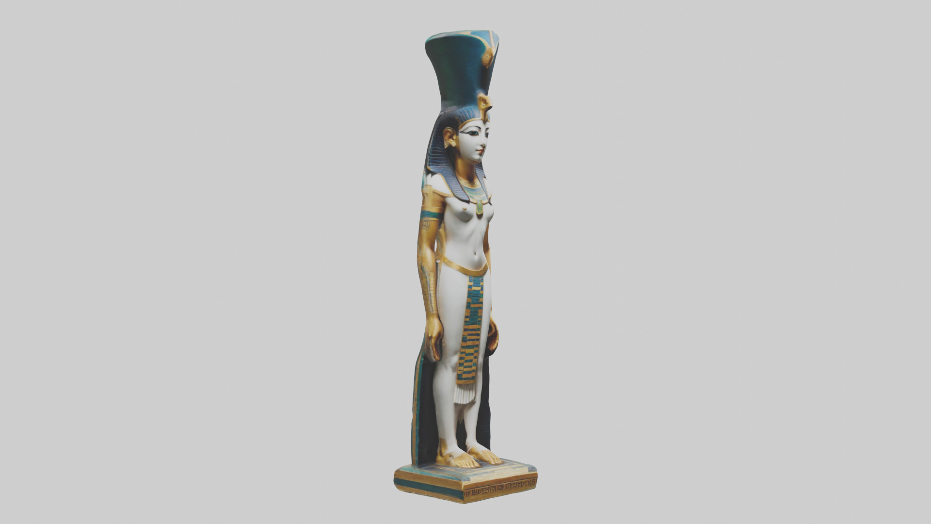 Nephthys statue model Low-poly 3D model_11