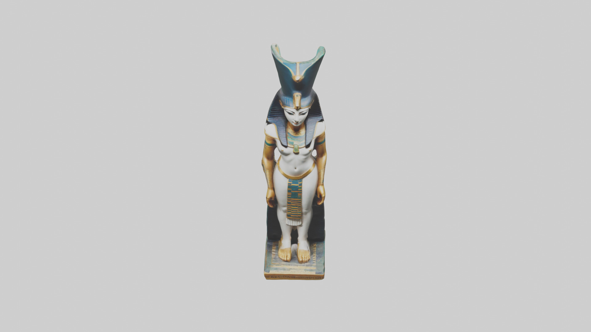 Nephthys statue model Low-poly 3D model_16
