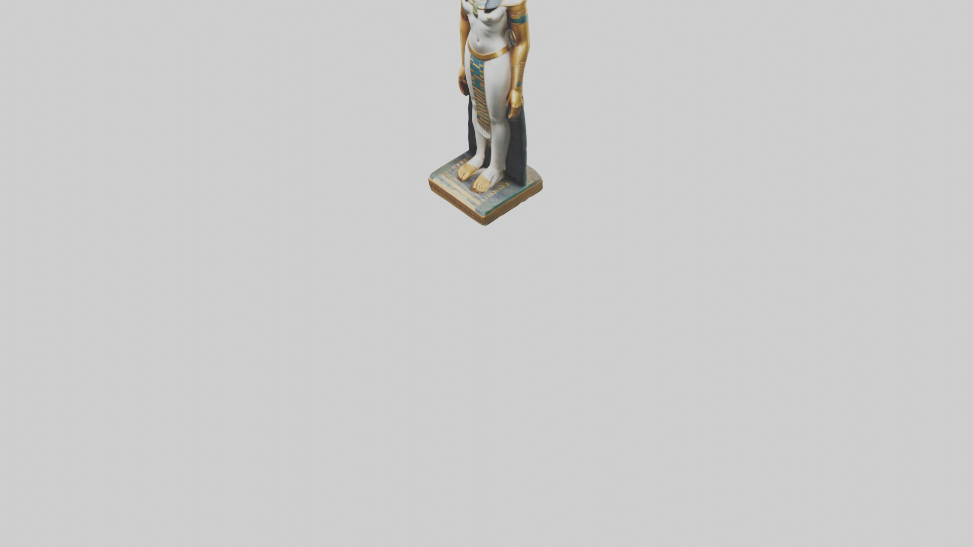 Nephthys statue model Low-poly 3D model_5