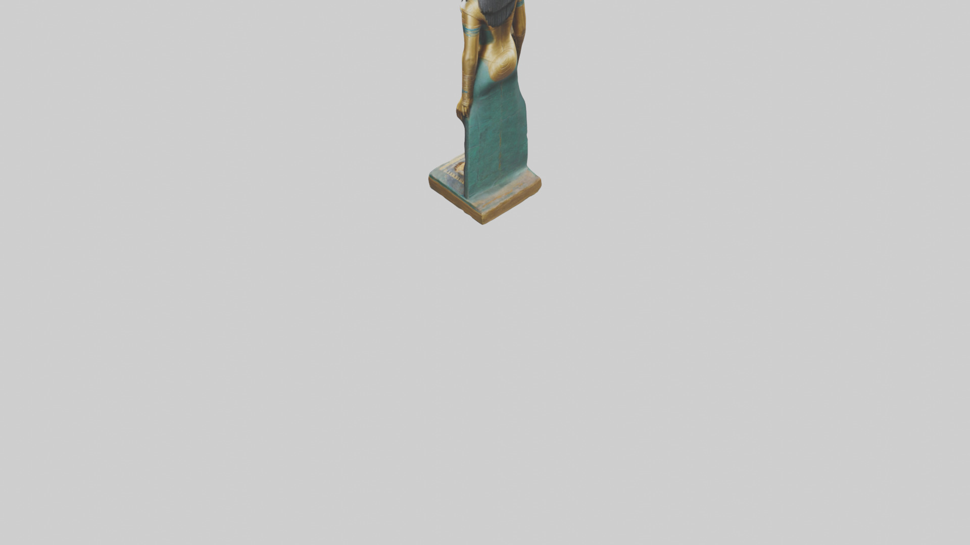 Nephthys statue model Low-poly 3D model_3