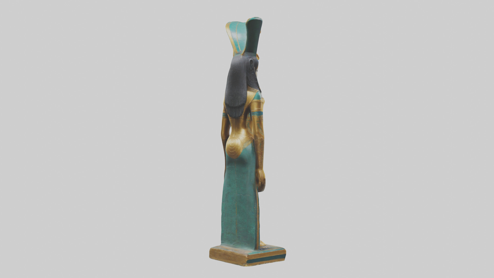 Nephthys statue model Low-poly 3D model_2