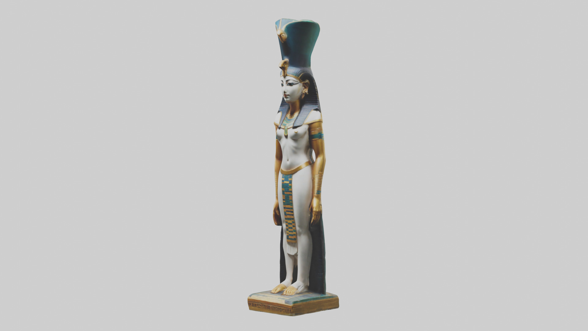 Nephthys statue model Low-poly 3D model_10