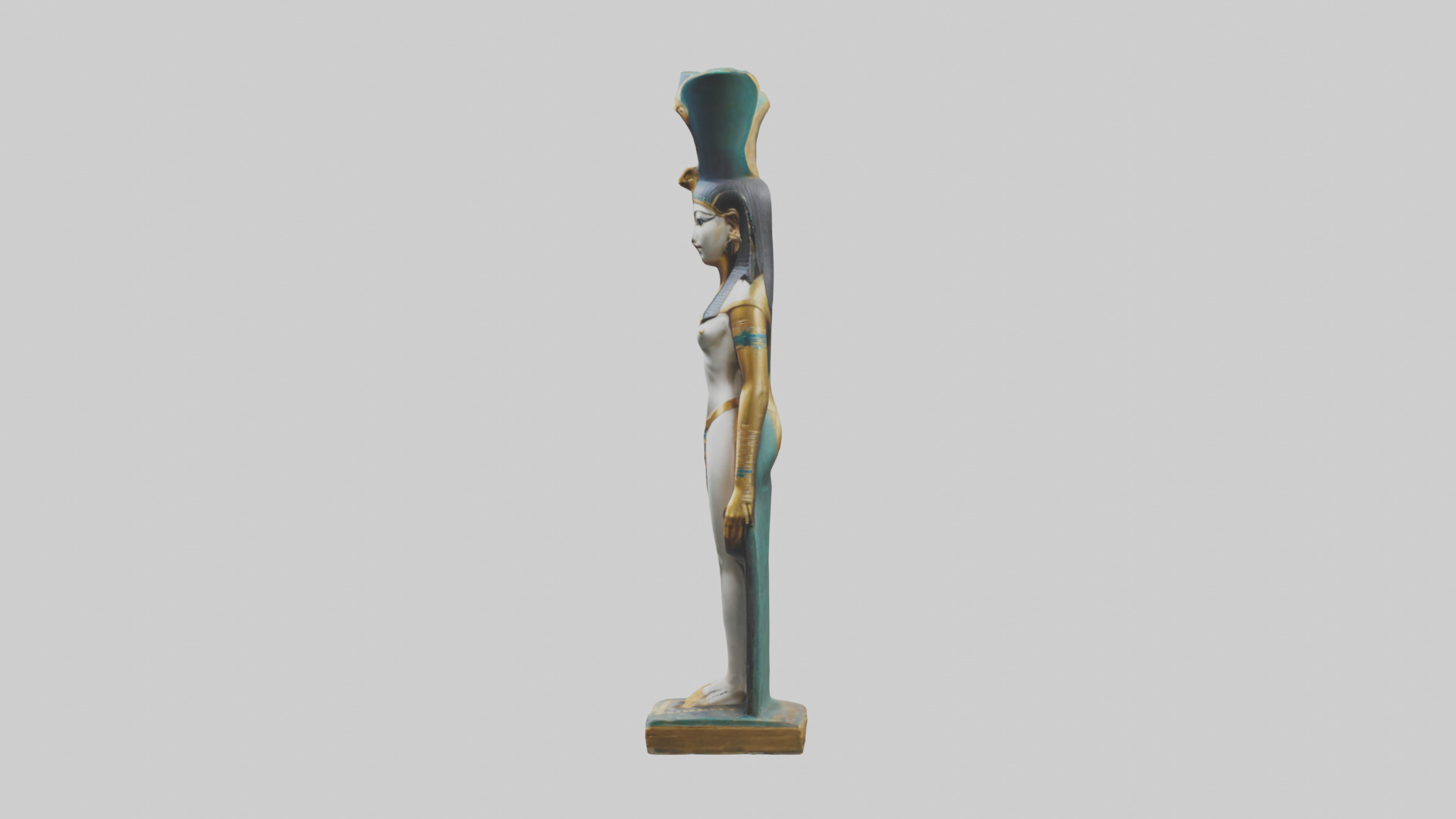 Nephthys statue model Low-poly 3D model_12