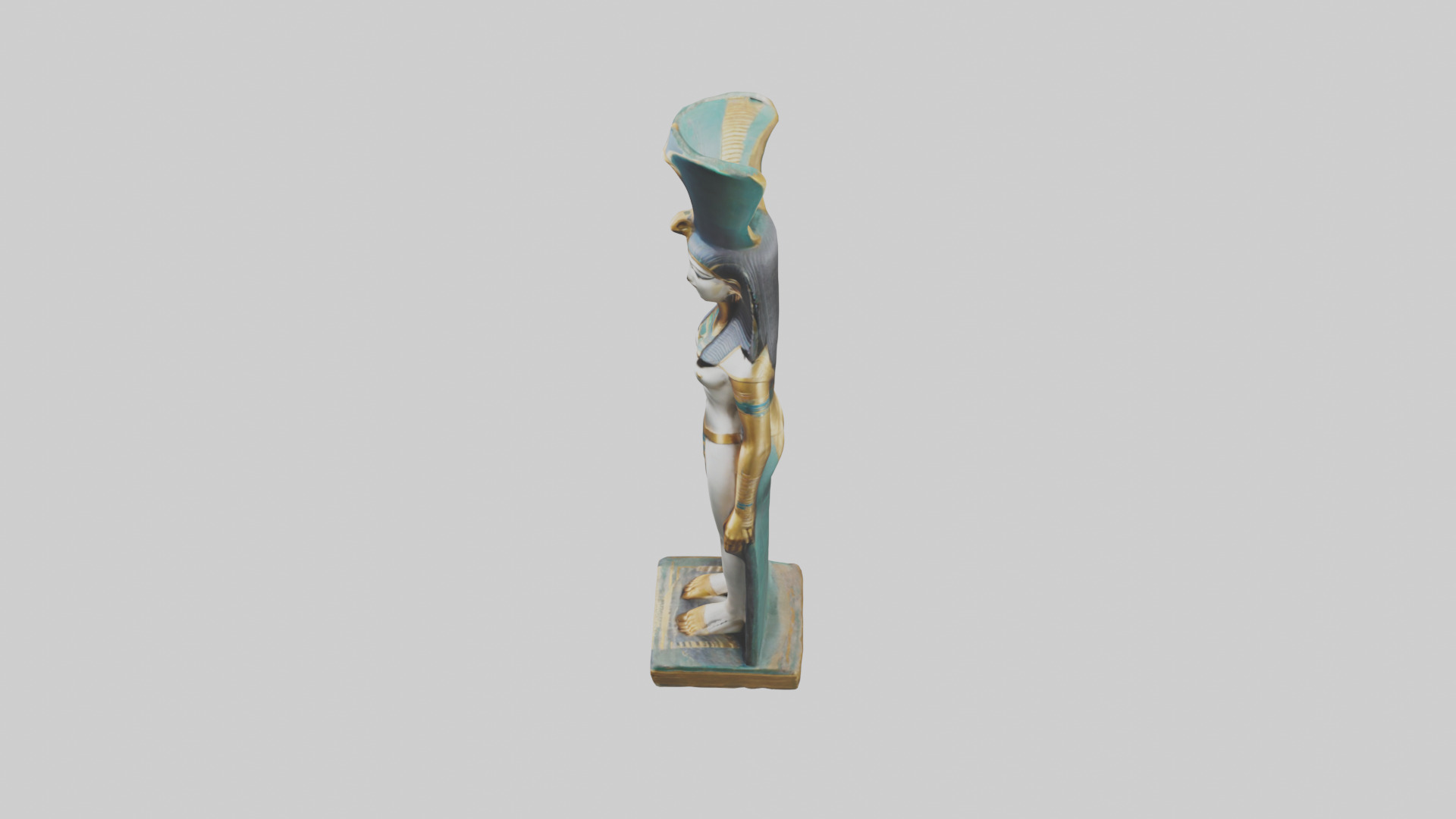 Nephthys statue model Low-poly 3D model_17