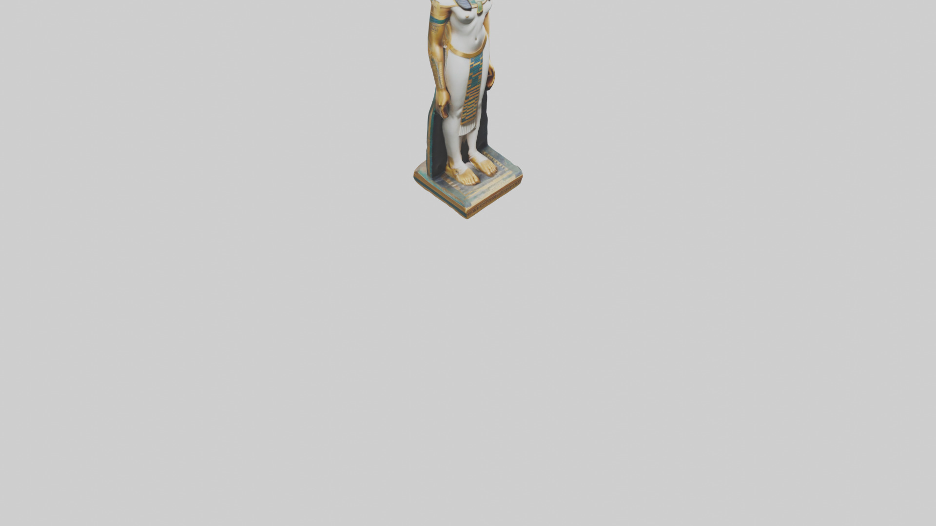 Nephthys statue model Low-poly 3D model_6