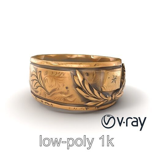 Classic Roman Wreath Band model pack Low-poly 3D model