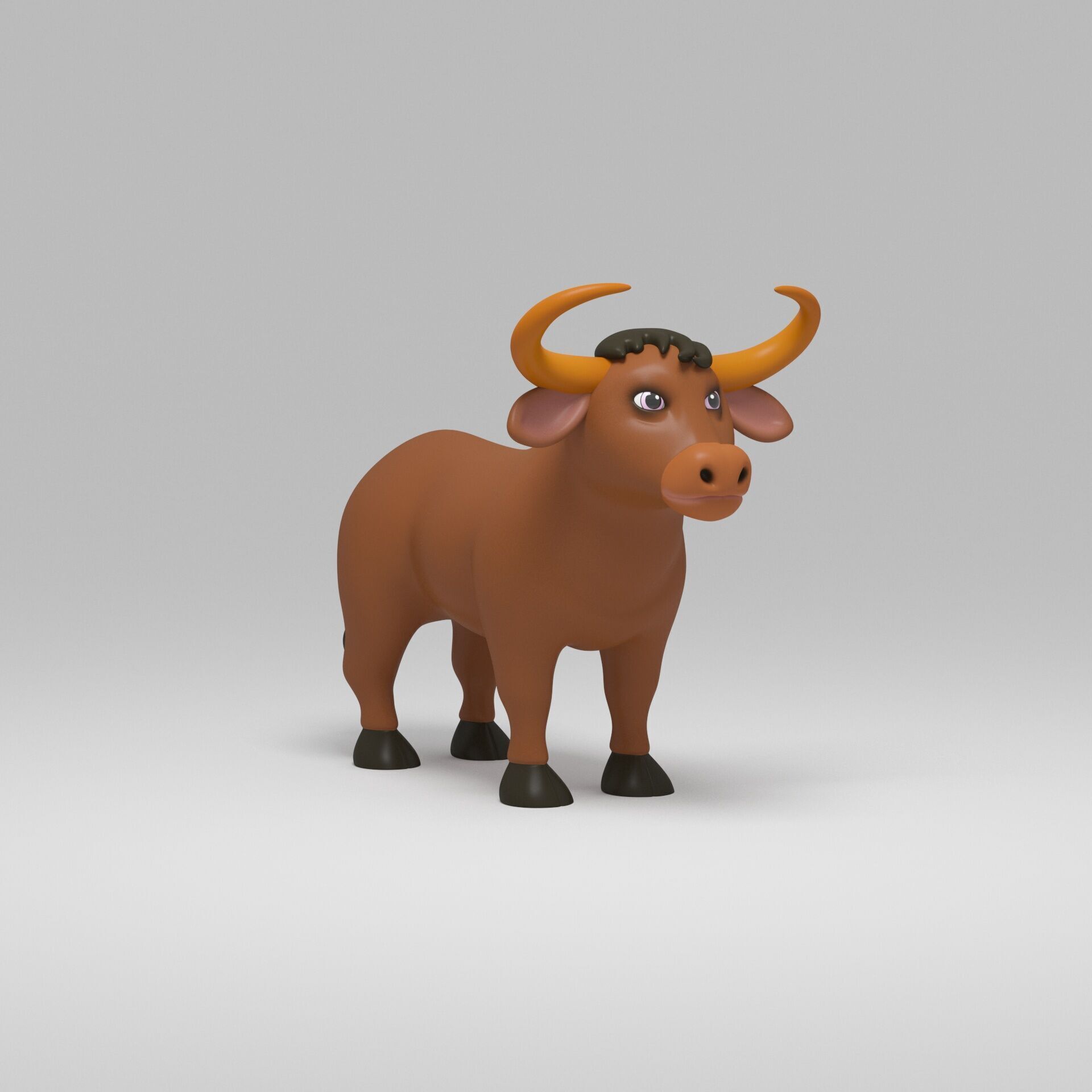 Cow Cartoon 3D model_1