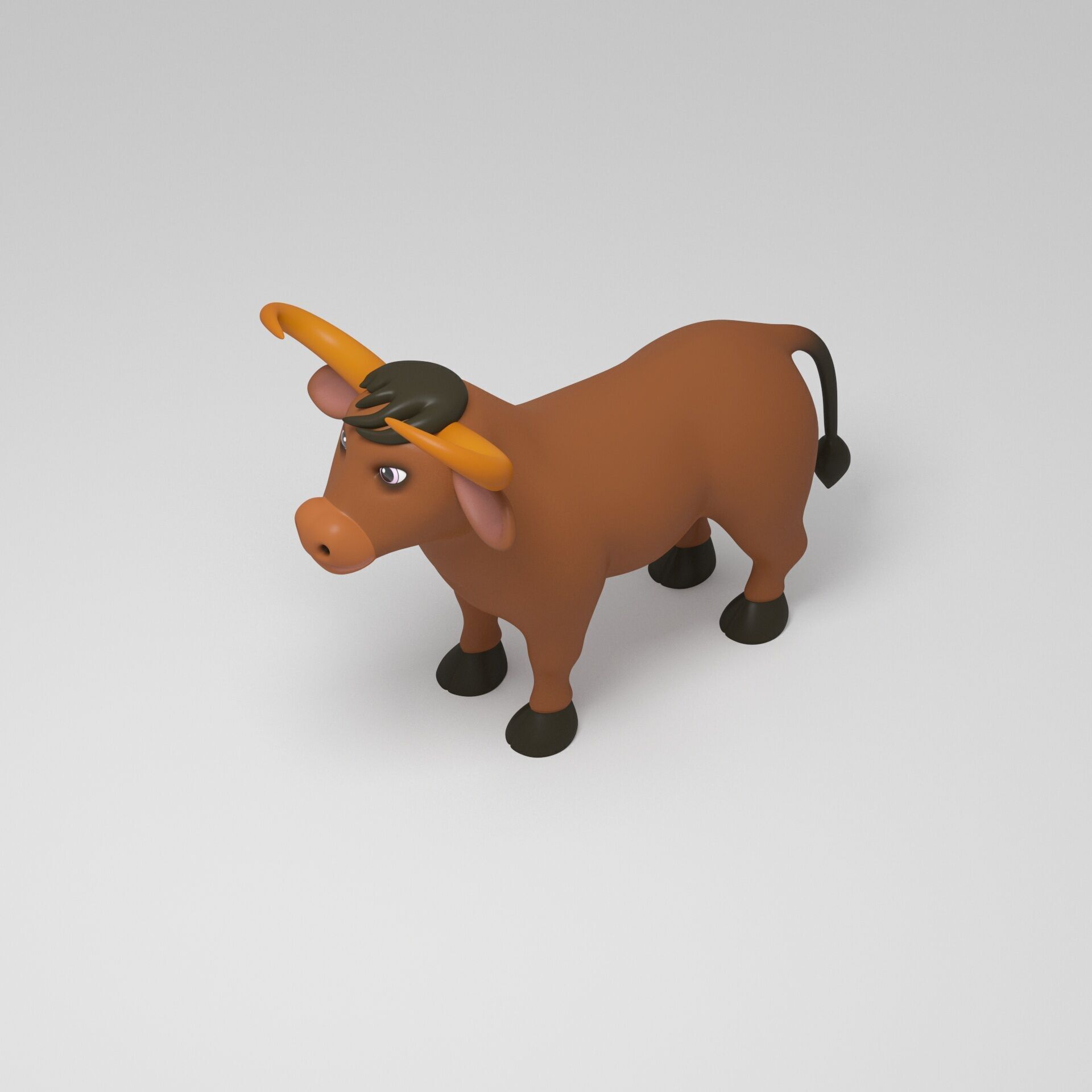 Cow Cartoon 3D model_6