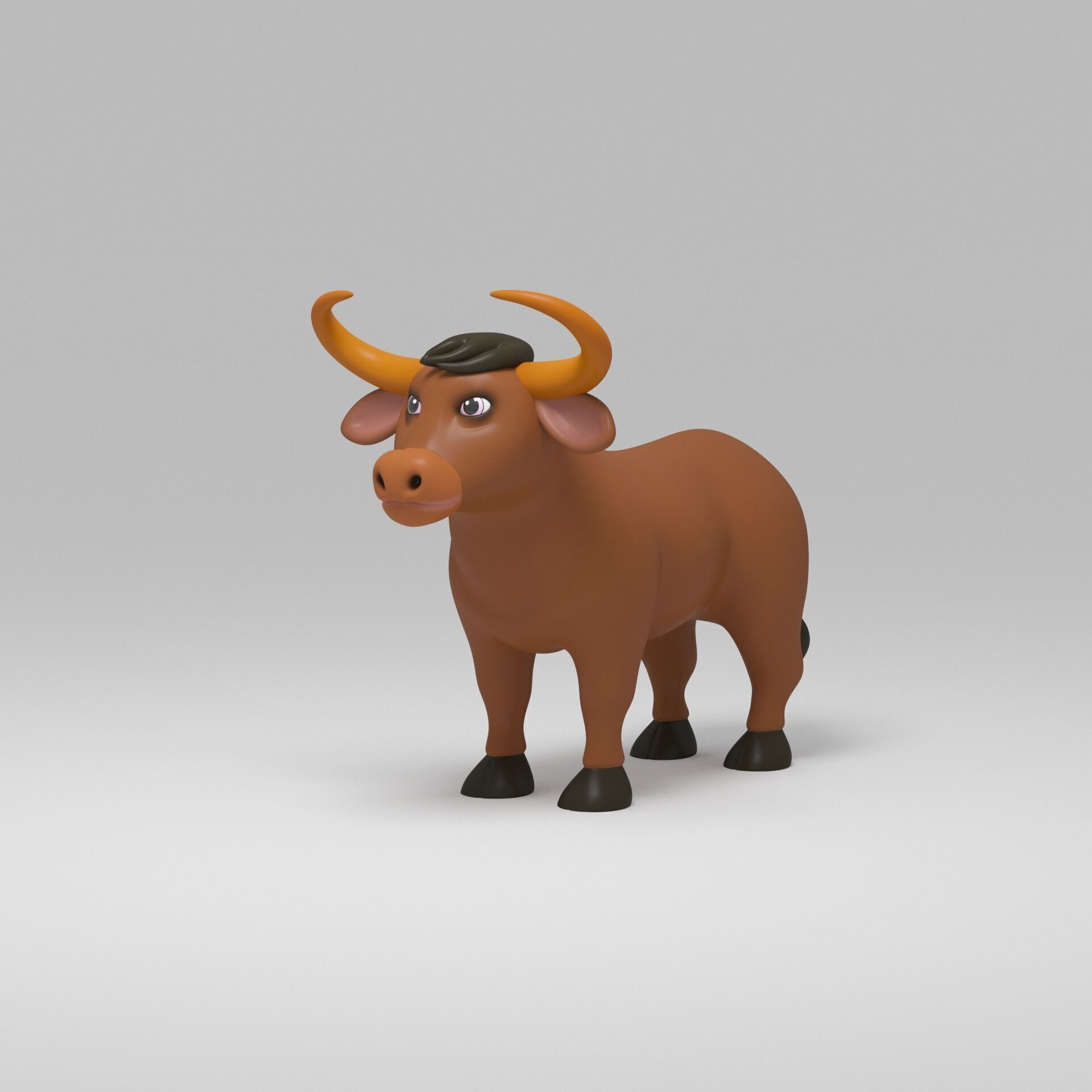 Cow Cartoon 3D model_3