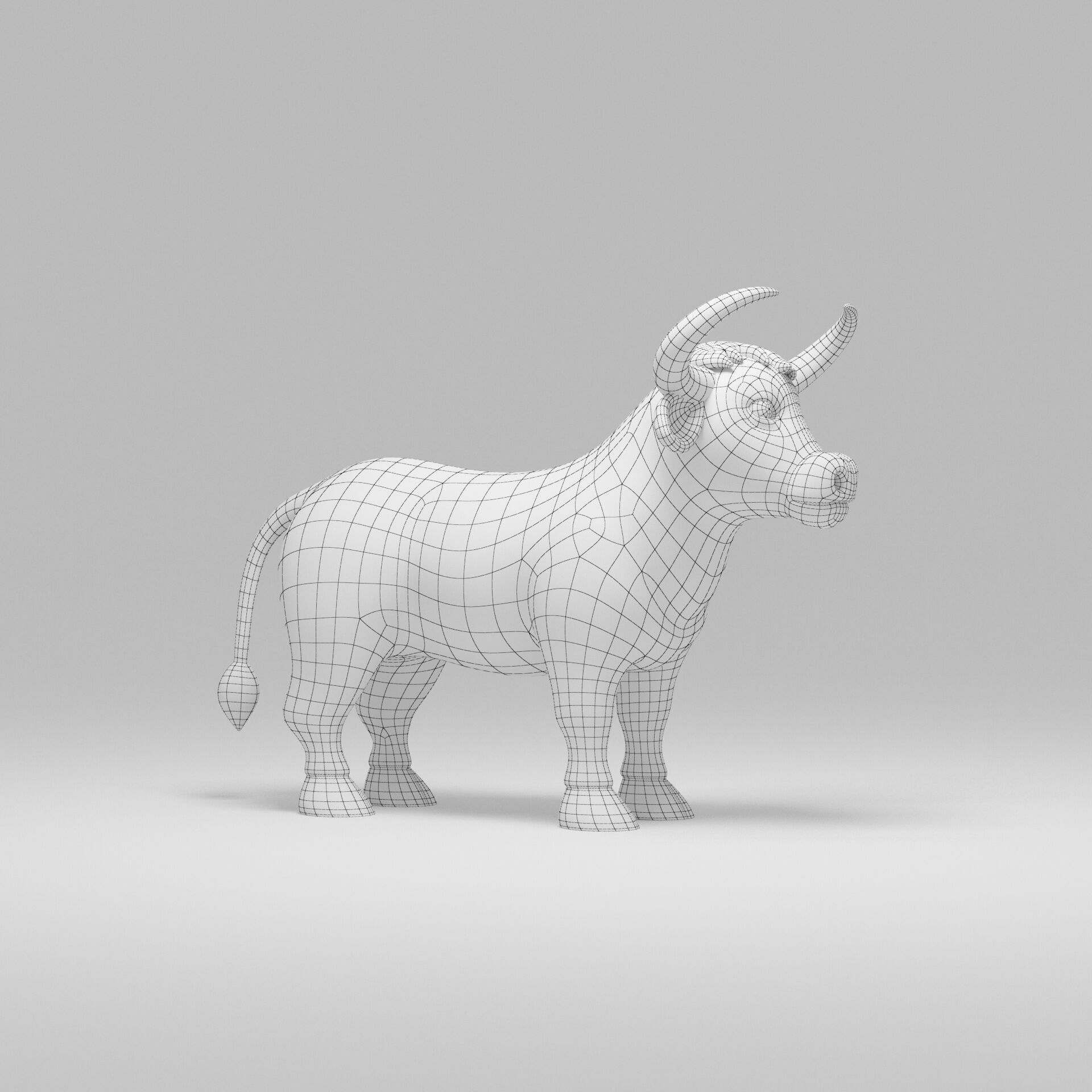 Cow Cartoon 3D model_7
